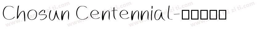 Chosun Centennial字体转换